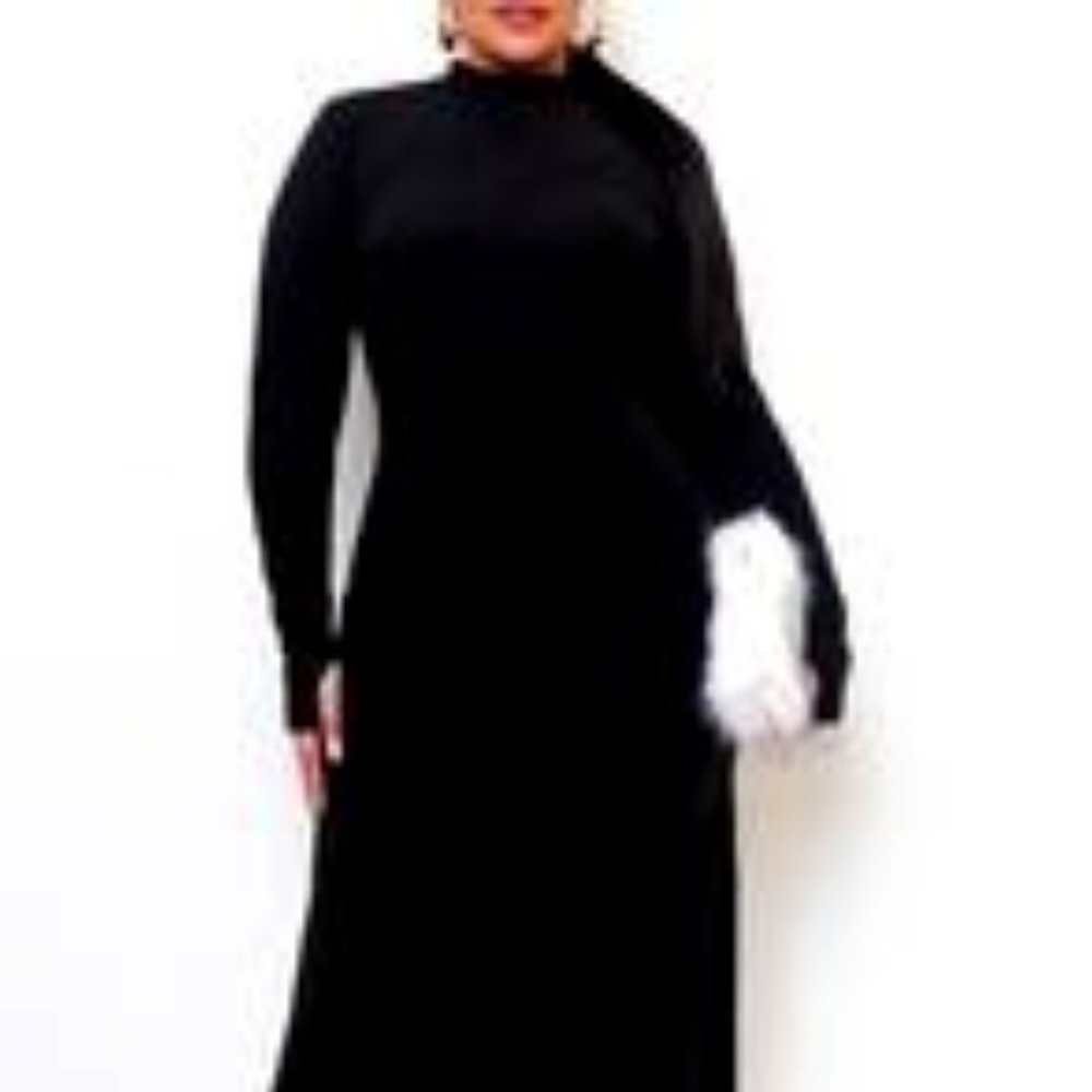 Plus Size Easy on Me Maxi Dress-Black